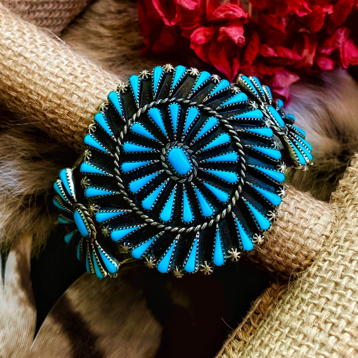 Carlos Tsipa Needlepoint Cuff // Zuni