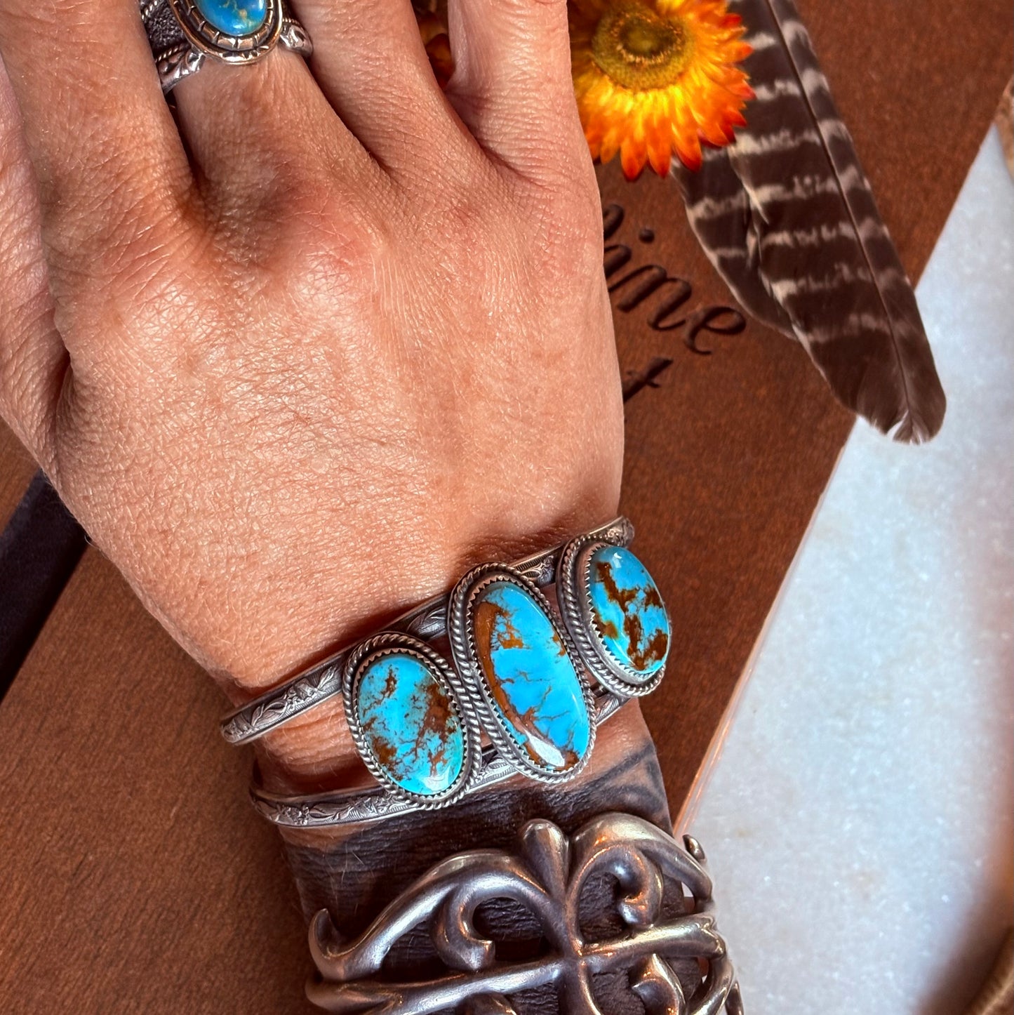 Kings Manassa Triple Stone Cuff