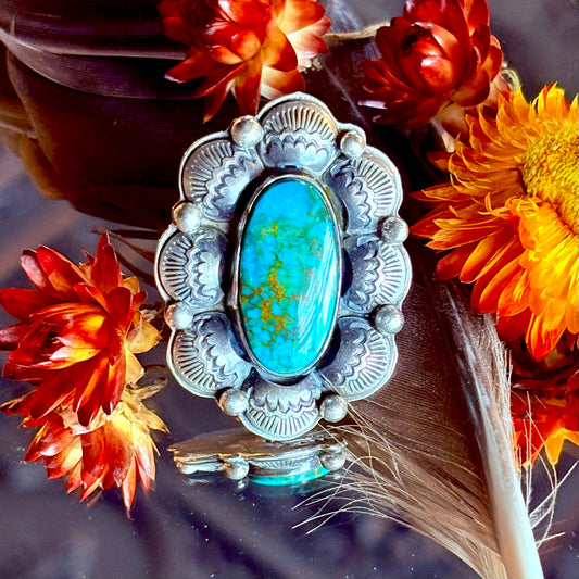 Evans Turquoise Ring // Size 7.5