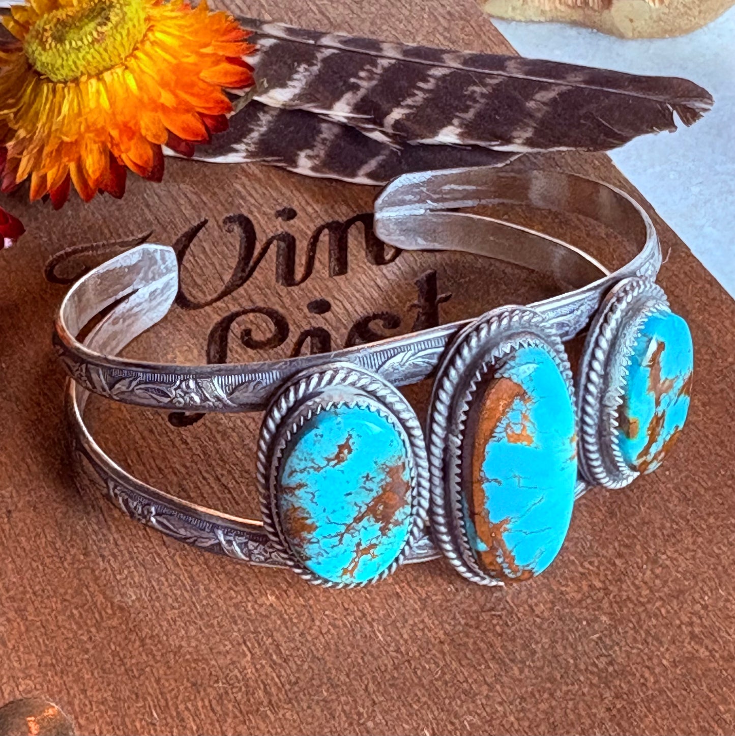 Kings Manassa Triple Stone Cuff