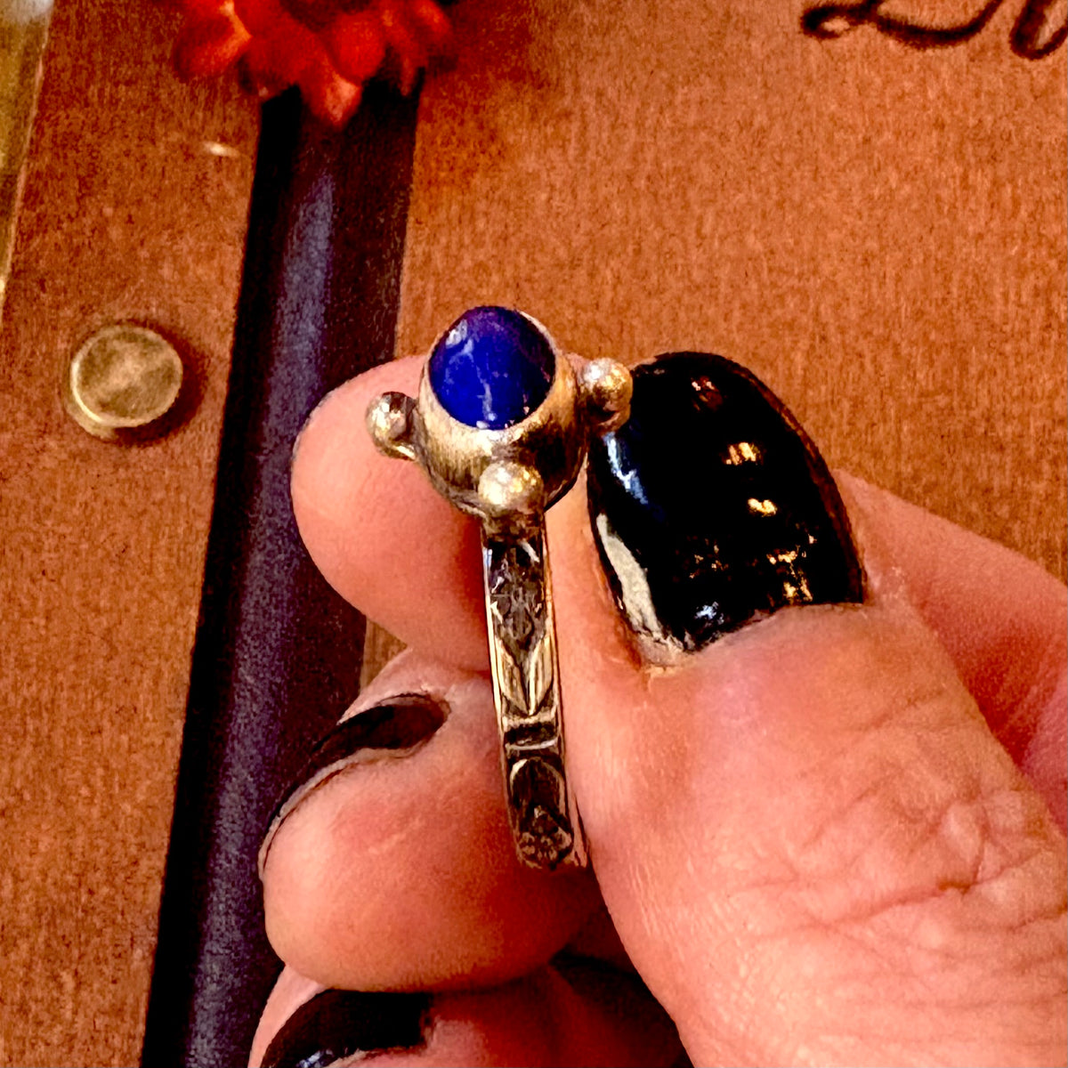 Lapis Lazuli Stone Ring // Size 8 // Chicory & Sage
