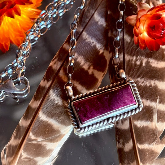 Purple Spiny Oyster Choker //  Navajo // Judith Dixon