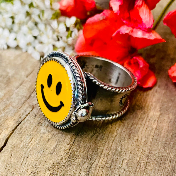 Smile Without & Peace Within Locket  Ring