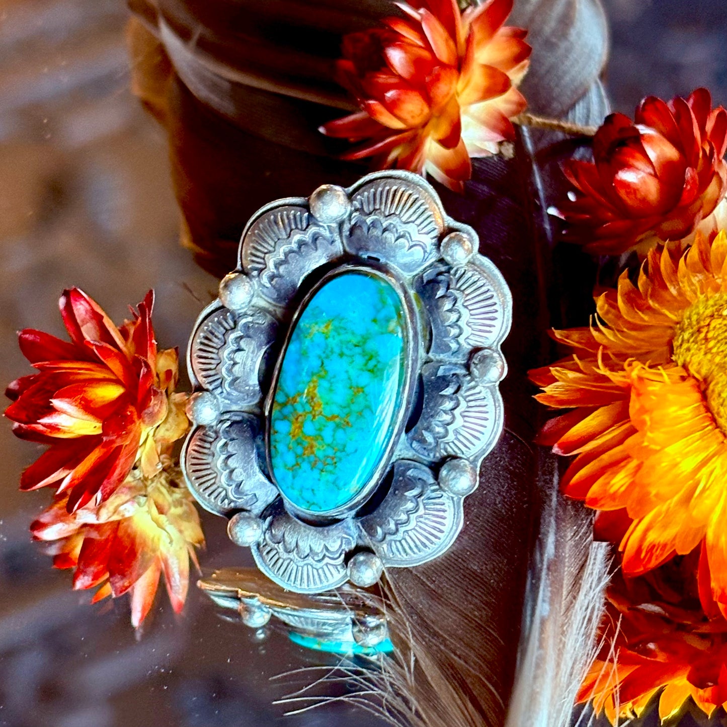 Evans Turquoise Ring // Size 7.5