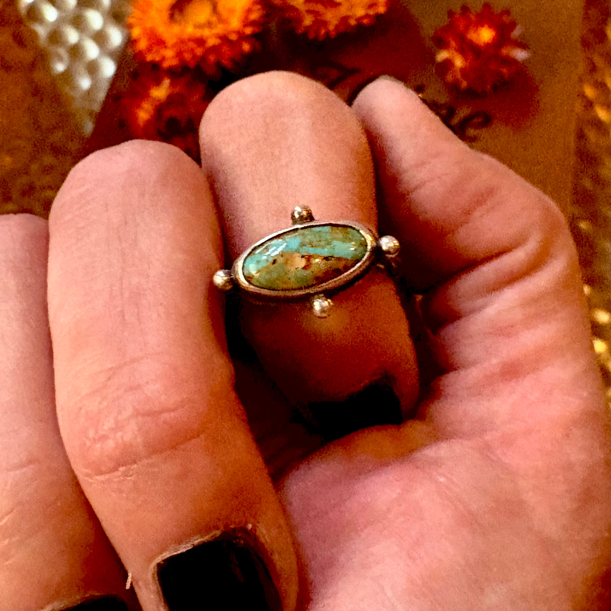 Carico Lake Turquoise Stone Ring // Size 7 // Chicory & Sage