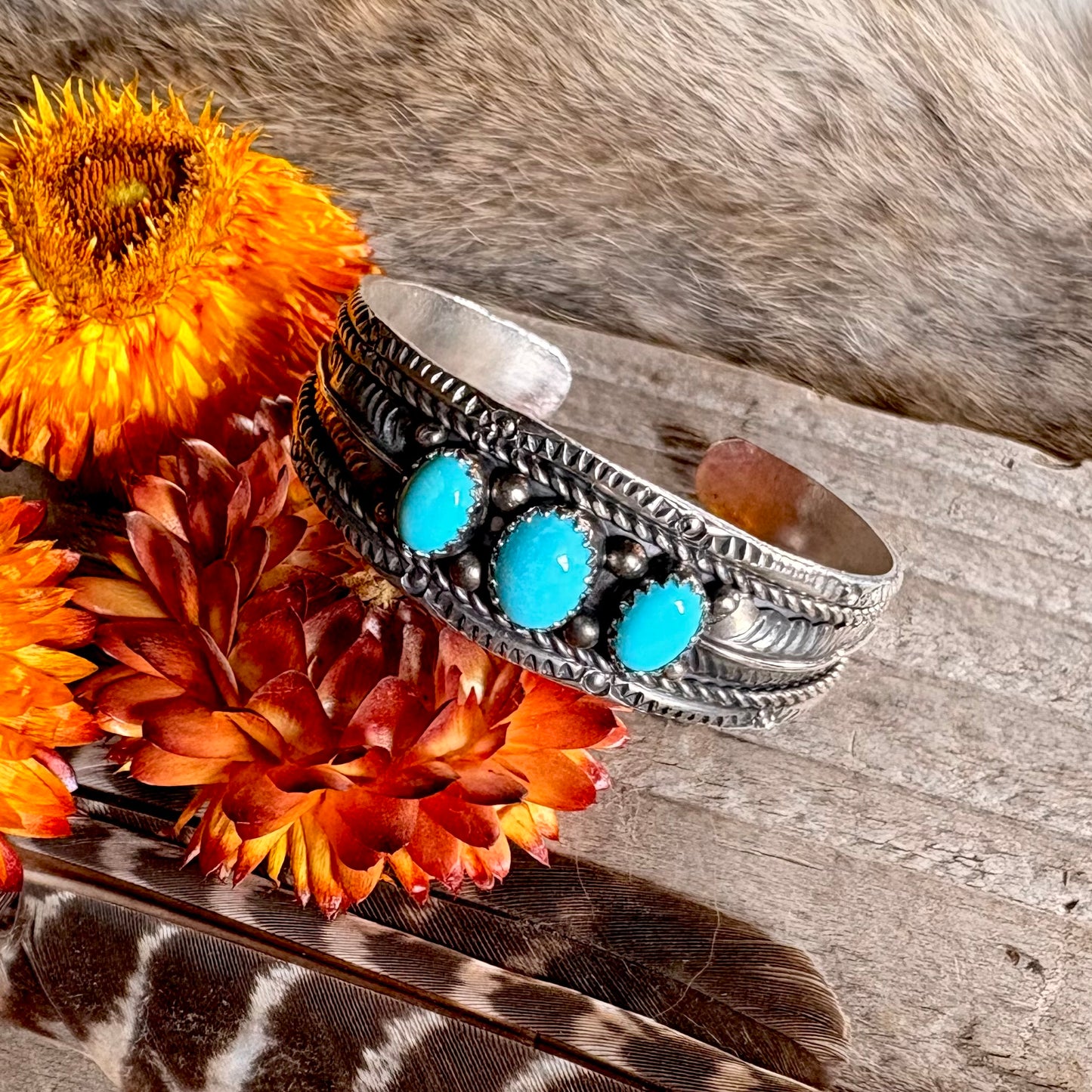 Betty Begay Turquoise Baby Bracelet // Diné