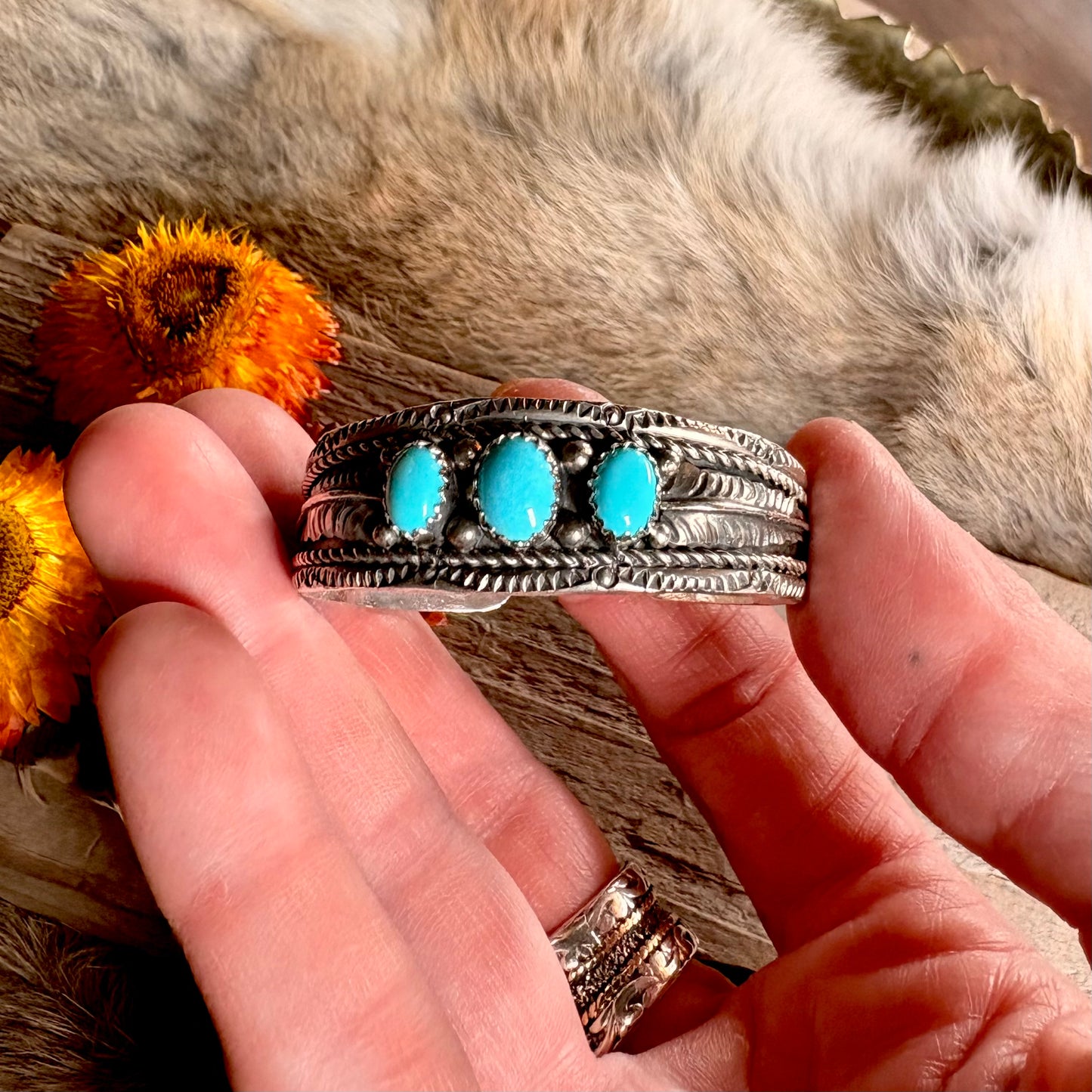 Betty Begay Turquoise Baby Bracelet // Diné