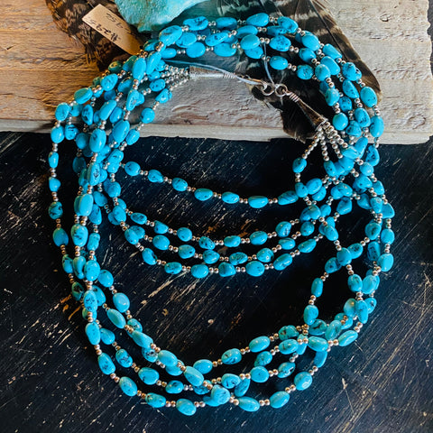 Vintage Four Strand Turquoise Necklace