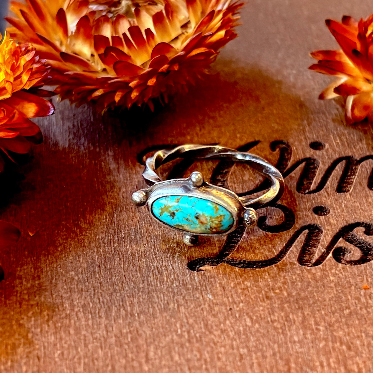 Carico Lake Turquoise Stone Ring // Size 8.75 // Chicory & Sage
