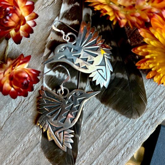 Sunny Gene Hummingbird Earrings // Navajo