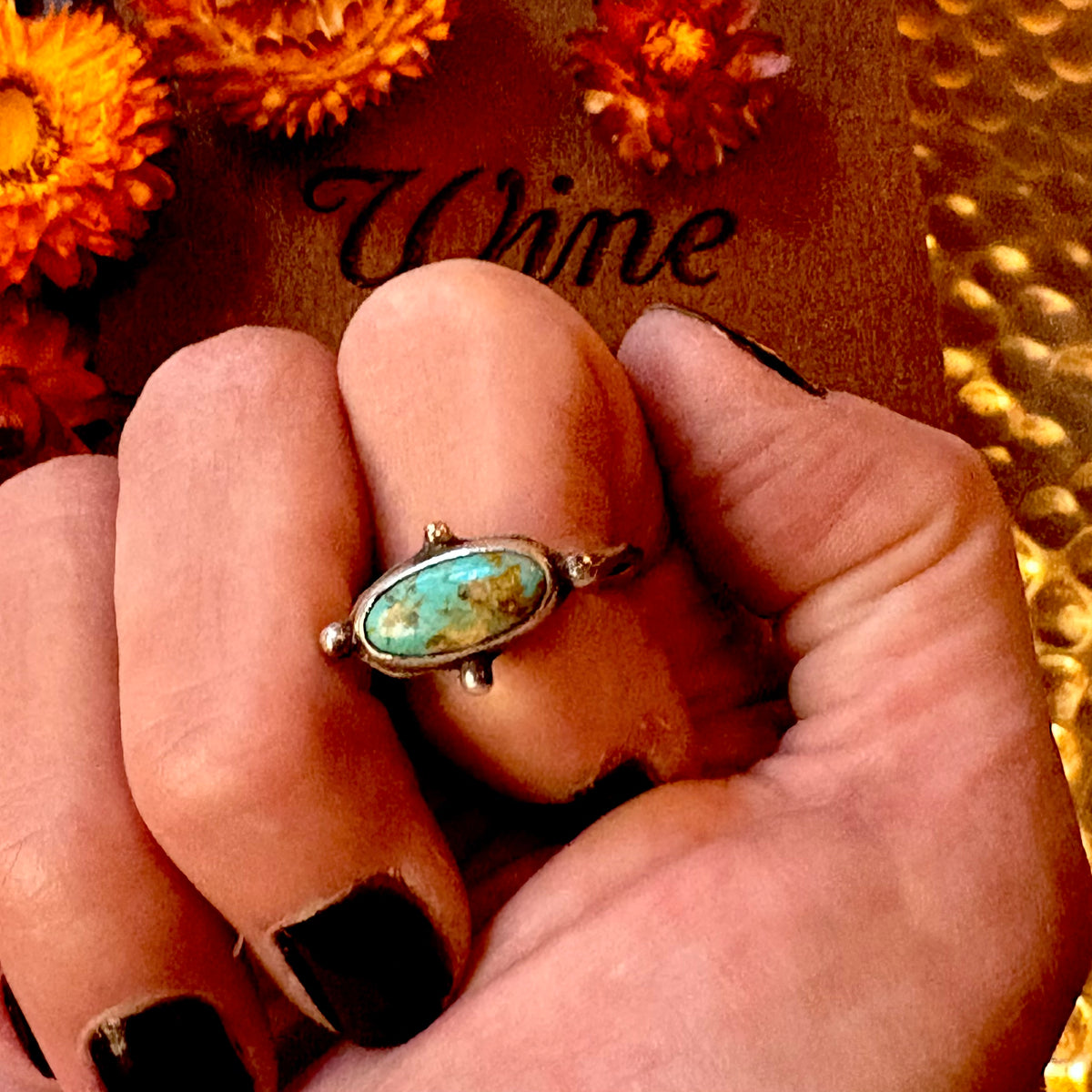 Carico Lake Turquoise Stone Ring // Size 8.75 // Chicory & Sage