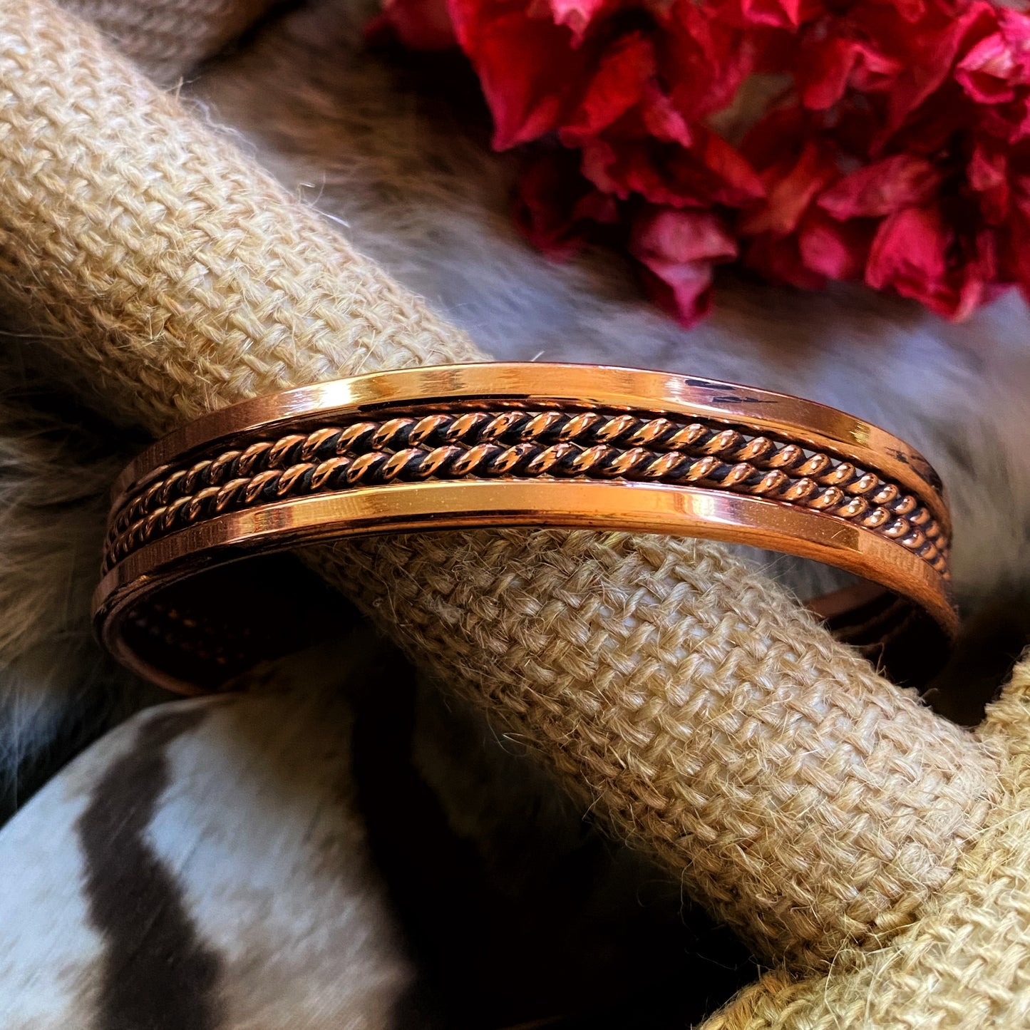 Elaine Tahe Copper Cuff, Navajo