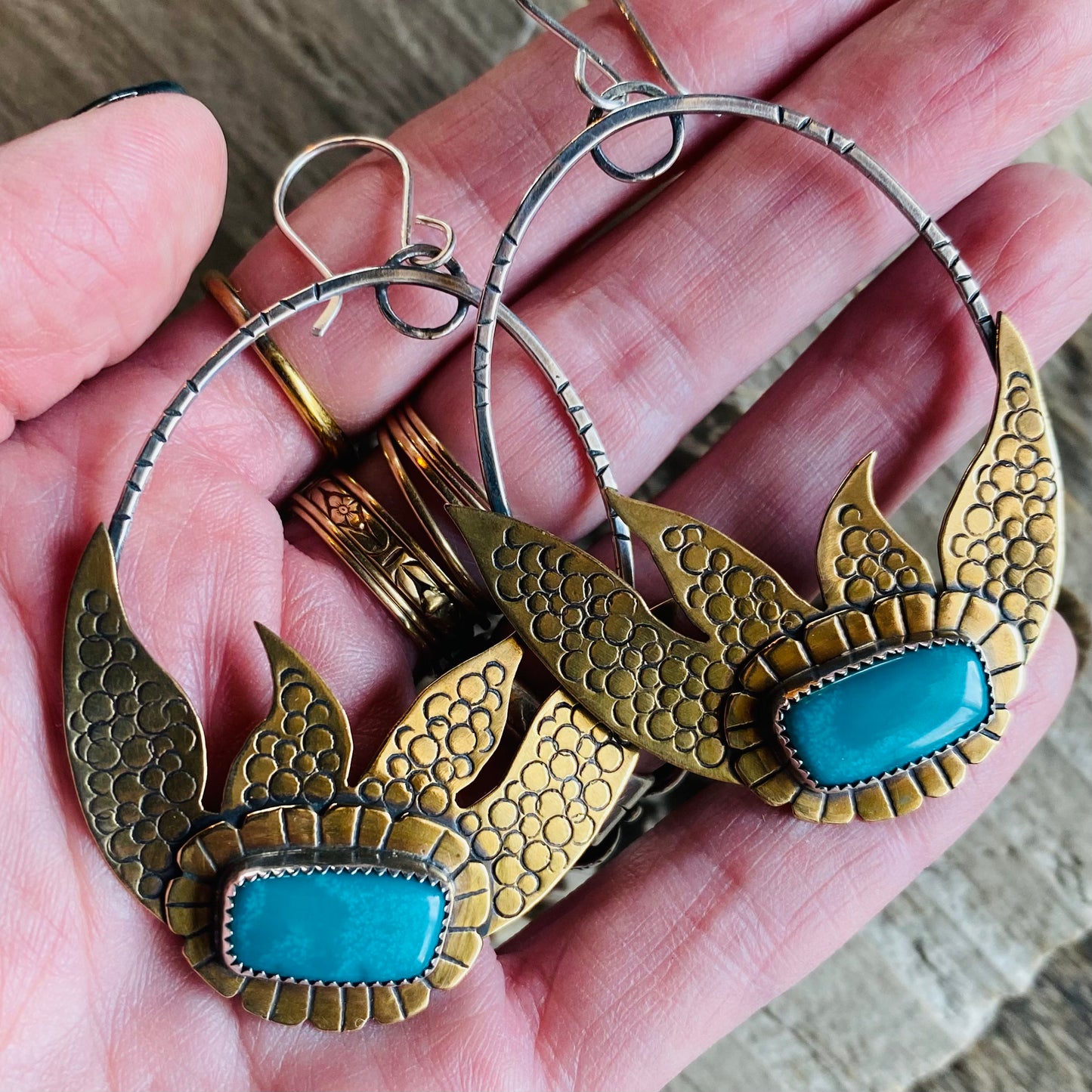 Sunflower Flame Earrings