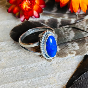 Wilburt Denetdale Lapis Lazuli Ring // Size 8.5 // Navajo