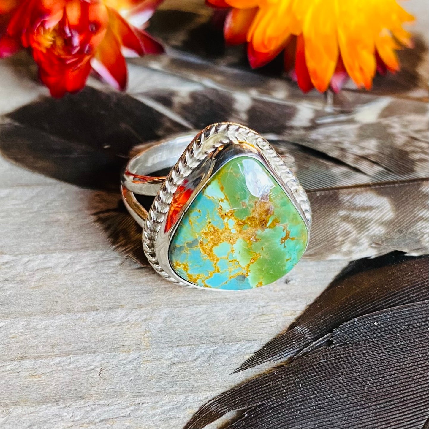 Larry Kaye Royston Turquoise Ring // Size 7.5 // Navajo