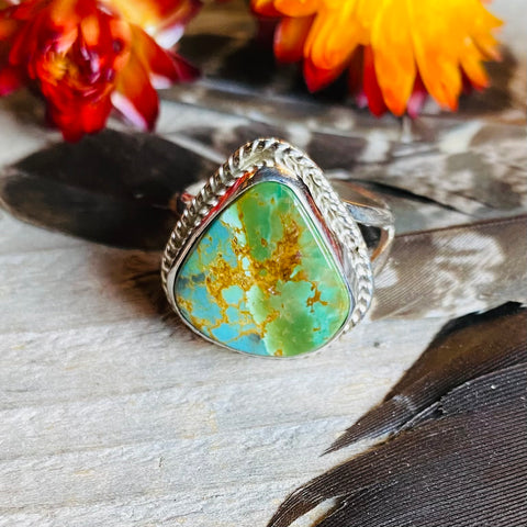 Larry Kaye Royston Turquoise Ring // Size 7.5 // Navajo