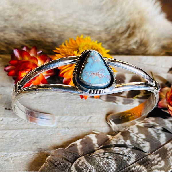 Wilbert Denetdale Golden Hills Turquoise Cuff // Navajo