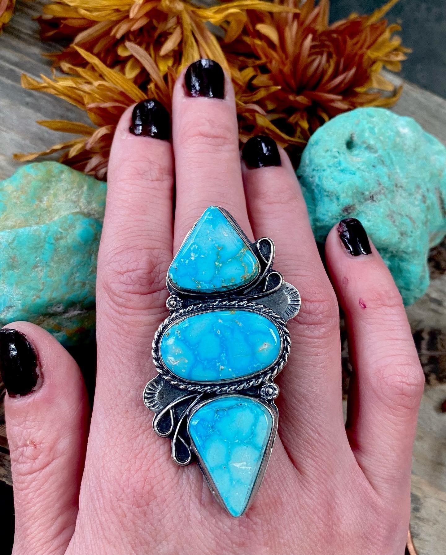 Triple Turquoise Ring // Kingman